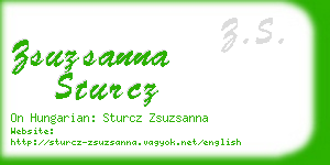 zsuzsanna sturcz business card